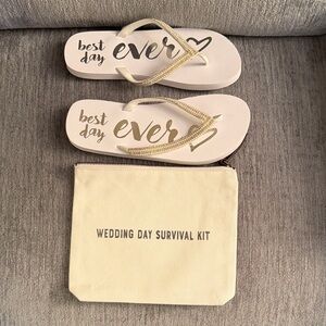 Wedding Day Flip Flops and Survival Kit